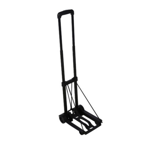 Carrinho de Carga Dobrável Globalmix até 40kg – Plataforma 2 Rodas Telescópico Alumínio + Corda – Pr
