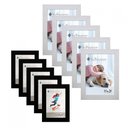 Ver imagem 1 de Kit 10 Molduras Porta Retrato 5 10x15 Preto 5 15x21 Branco Santamaria Molduras Liso