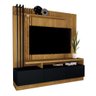 Estante Home Theater Tv 65'' Audaz Carvalho Intense / Preto - 1