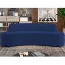 Ver imagem 2 de Sofá 4 Lugares Sala de Estar Cancún D02 Veludo Azul Marinho 280 cm C-287 - Lyam Decor