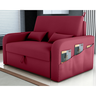 Sofá Cama com Baú Luka Veludo Vinho - 1
