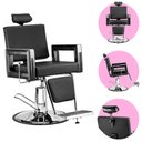 Ver imagem 7 de Cadeira de Cabeleireiro Hidráulica e Reclinável Dompel Square Barber Preto