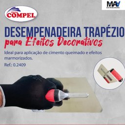 Desempenadeira de Aço Trapézio para Efeitos Decorativos Compel - 2