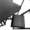 Mesa Dobrável 70x70 com 4 Cadeiras Estofadas Preto - 6