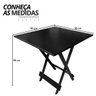 Mesa Dobrável 70x70 com 4 Cadeiras Estofadas Preto - 2