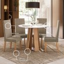 Ver imagem 6 de Sala Jantar Estilo Red Laqueado Fosco 4 Cadeiras Nice Amarelo/Mel/Off White