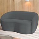 Ver imagem 1 de Sofá 3 Lugares 160cm Sala de Estar Living Oscar K01 Bouclê Cinza - Lyam Decor