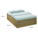 Ver imagem 6 de Quarto Casal Completo com Guarda-Roupa Conjugado com Cabeceira e Cama e Mesa de Apoio e Nicho Móveis