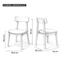 Ver mais imagens de Kit 2 Cadeira de Jantar Madeira Maciça Alice Estofada Premium Ergonomica Confortável Di Franco