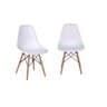 Kit 2 Cadeiras Eames Dkr Base Madeira  - 1