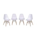 Ver imagem 1 de Kit 4 Cadeiras Eames Dkr Base Madeira Amarelo