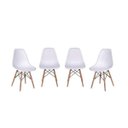 Ver imagem 1 de Kit 4 Cadeiras Eames Dkr Base Madeira