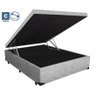 Cama Box Baú Casal Luxo Acolchões Suede Cinza 41x138x188 - 2