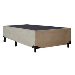 Cama Box Base Casal Com Auxiliar Semi Ortopedica Suede:AREIA - 2