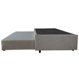 Cama Box Base Casal Com Auxiliar Semi Ortopedica Suede:AREIA - 3