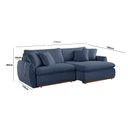 Ver imagem 2 de Sofá Cama Retrátil e Reclinável Inova 270 Cm Braço 15 Cm Meu Sofá Online