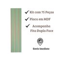 Ver imagem 4 de Painel Ripado Parede Versátil Kit 75 Placas Mdf 45 X 11 Cm:verde