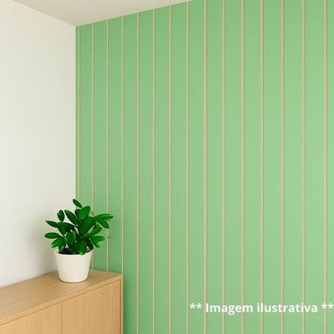 Painel Ripado Parede Versátil Kit 75 Placas Mdf 45 X 11 Cm:verde