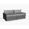 Sofá sem Caixa Retrátil Reclinável Mônaco 2,40m Estilo Estofados - França Linhosoft Cor "cinza" - 4