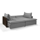 Ver imagem 3 de Sofá sem Caixa Retrátil Reclinável Mônaco 2,40m Estilo Estofados - França Linhosoft Cor "cinza"