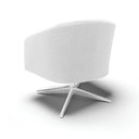 Ver imagem 2 de Cadeira Sala de Jantar Giratória Base Cromada Stella Bouclê D03 - D'Rossi Cor Off White