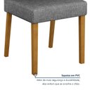 Ver imagem 5 de Kit 4 Cadeiras para Sala de Jantar Pés em Madeira Maciça Mari Cinza/Cinamomo/Linho Prata