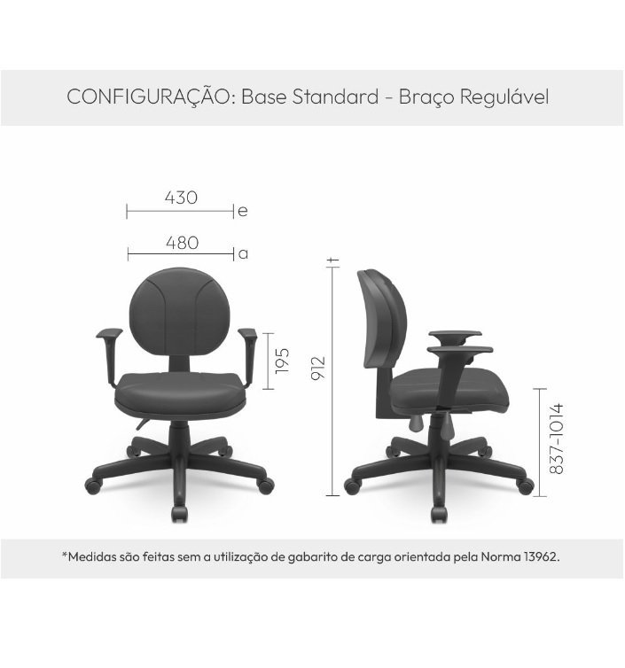 Cadeira Operativa Plaxmetal Back System Nr17 com Braços Vinil Preto - 4