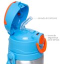 Ver imagem 3 de Garrafa de Aluminio Infantil Buba com Canudo Tubarao Pirata