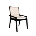 Ver imagem 1 de Cadeira Venezia de Jantar com Tela Palha Sextavada em Madeira Maciça Preta com Design Moderno