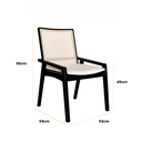 Ver imagem 2 de Cadeira Venezia de Jantar com Tela Palha Sextavada em Madeira Maciça Preta com Design Moderno