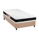 Ver imagem 1 de Cama Box Solteiro: Colchão Espuma Castor D45 Black e White AIR Double Face + Base CRC Suede Clean(88