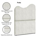 Ver imagem 3 de Cabeceira Solteiro 100 Cm com Frame Selena Boucle Prata Artte