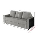 Ver imagem 2 de Sofá Cama 3 Lugares Casal 2,10 Mts Pompeia Safira Matrix