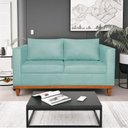 Ver imagem 1 de Sofá 2 e 3 Lugares Europa 180cm Suede - Doce Sonho Móveis Azul Tiffany