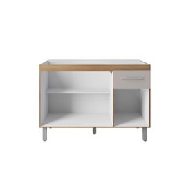 Balcão de Cozinha Anita 120 Cm 3 Portas 1 Gavetas Savana/off White - 3