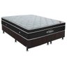 Cama Box King: Colchão Molas Superpocket Ensacadas Ortobom Elegant + Base Crc Suede Black(186x198) - 1