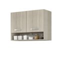 Ver imagem 2 de Armario Aereo Cozinha 2 Portas 0,80 Cm com Nicho Alice Hr Móveis