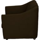 Ver imagem 4 de Kit 3 Poltronas Mila Pé de Plástico Cromado - Marrom Suede