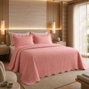 Ver imagem 1 de Cobre Leito King Bordado Classic 300 Fios Super Macio:Rosa