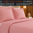 Ver imagem 2 de Cobre Leito King Bordado Classic 300 Fios Super Macio:Rosa