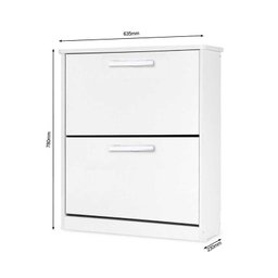 Sapateira Vertical com 2 Portas 02-Santos Dumont - Branco - 3