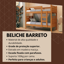 Ver imagem 5 de Beliche Barreto Solteiro Reforçada com 02 Colchões D20 Cor:nature