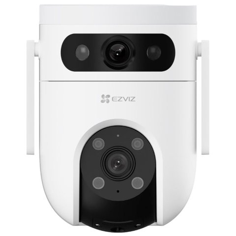Câmera de Segurança Ip Ezviz Cs-H9C 5MP+5MP Dual Outdoor Wi-Fi 3k Panorâmica 360° Visão Noturna Cor