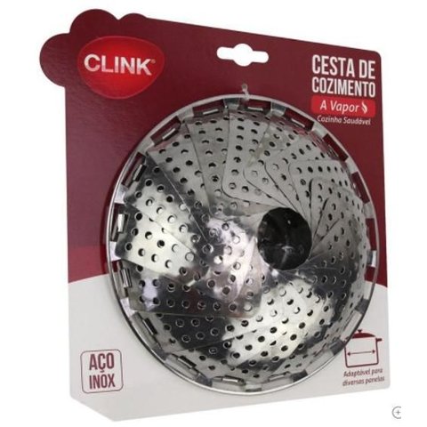 Cesta de Cozimento Á Vapor Aço Inox 17x26cm