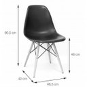 Ver imagem 4 de Kit 2 Cadeiras Eames Dkr Base Madeira Preto
