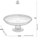 Ver imagem 4 de Kit 5 Boleiras de Cristal Wolff Pearl 20x9cm Prato com Pedestal Bolo Pudim Hotel Restaurante