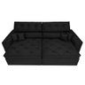 Sofá Retrátil e Reclinável 2.12M com Molas Cama Inbox Estilo Suede Velusoft Preto - 5