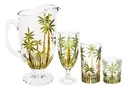 Ver imagem 1 de Jogo de Taças, Copos e Jarras Wolff Cristal Palm Tree-19pçs
