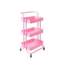 Carrinho Organizador Multiuso 3 Prateleiras 42x35x86cm - Rosa - 1
