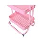 Carrinho Organizador Multiuso 3 Prateleiras 42x35x86cm - Rosa - 3